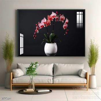 Tranh bình hoa 3D tuyệt đẹp