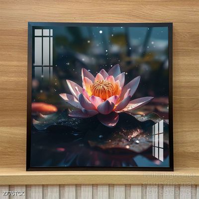 Mẫu tranh decor tường cá chép hoa sen