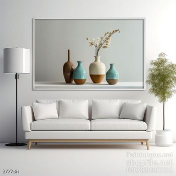 Tranh bình hoa đẹp trang trí tường