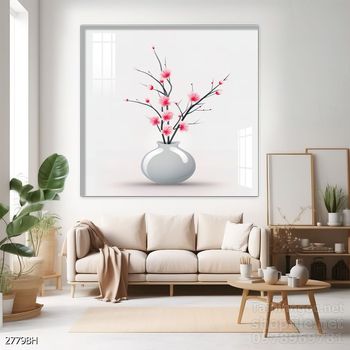 Mẫu tranh bình hoa nghệ thuật decor trang trí tường
