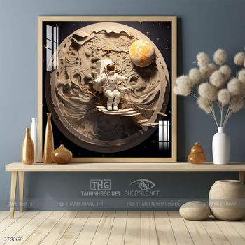 Tranh phi hành gia treo tường