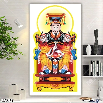 Tranh thờ Ngọc Hoàng in kính