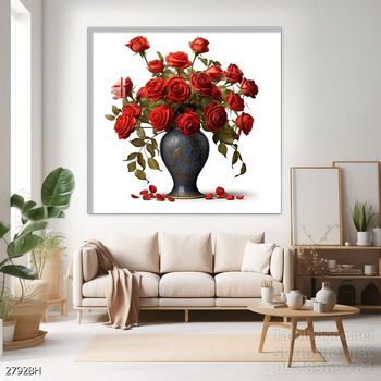 Tranh bình hoa đẹp trang trí tường