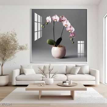Mẫu tranh bình hoa mới nhất trang trí phòng khách, phòng ăn
