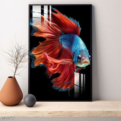 Tranh cá chép hoa sen treo tường mang nhiều ý nghĩa