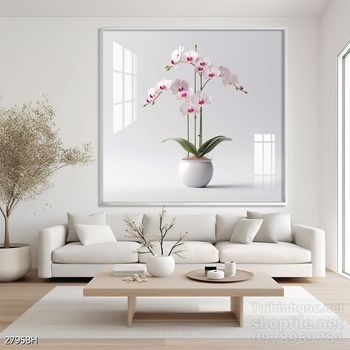 Mẫu tranh bình hoa sang trọng đẹp độc đáo