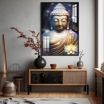 Tranh decor trang trí tường Phật giáo