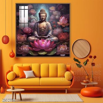 Tranh tranh trí tường phật giáo sang trọng