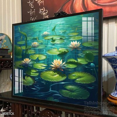 Tranh cá chép hoa sen