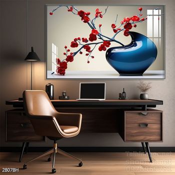 Mẫu tranh bình hoa nghệ thuật decor tường