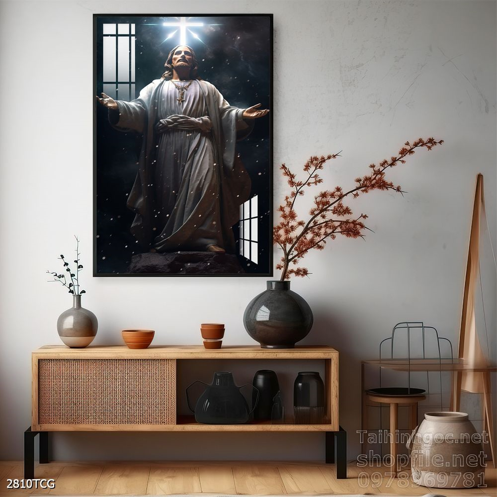 File tranh công giáo decor trang trí tường phòng thờ