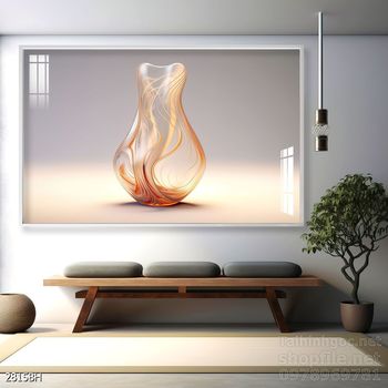 Tranh bình hoa độc đáo trang trí phòng khách