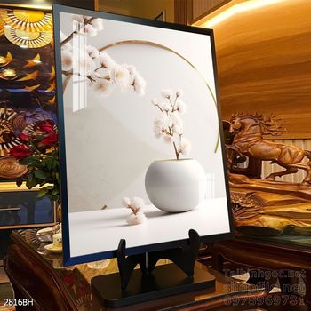 Mẫu tranh bình hoa đẹp hiện đại trang trí tường nhà