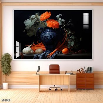 Mẫu tranh bình hoa trang trí tường đẹp tinh tế