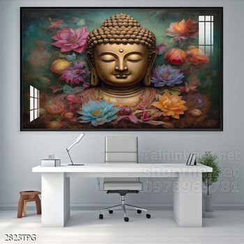 Tranh tranh trí tường phật giáo sang trọng