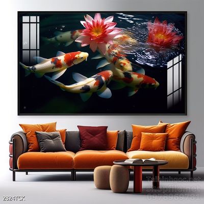 Tranh cá chép hoa sen