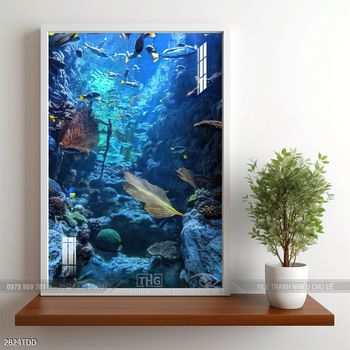 Tranh cá heo decor trang trí tường nhà