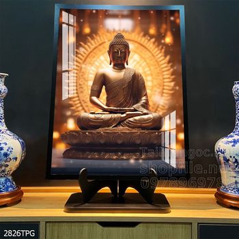 File tranh Phật giáo decor trang trí tường nhà phòng thờ