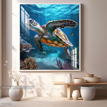 Tranh cá heo đại dương