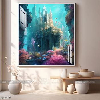 Tranh treo tường cá heo đại dương