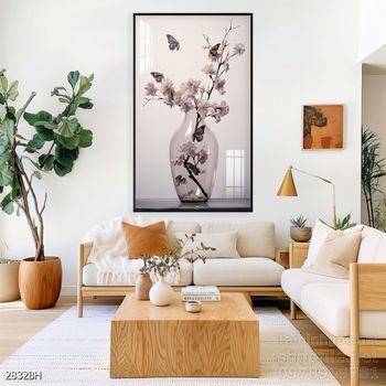 Mẫu tranh bình hoa sang trọng đẹp độc đáo