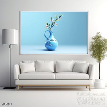 Mẫu tranh bình hoa đẹp hiện đại trang trí tường nhà
