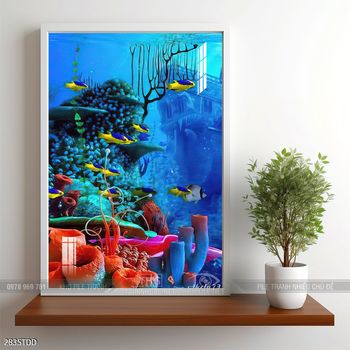 Tranh cá heo nghệ thuật độc đáo