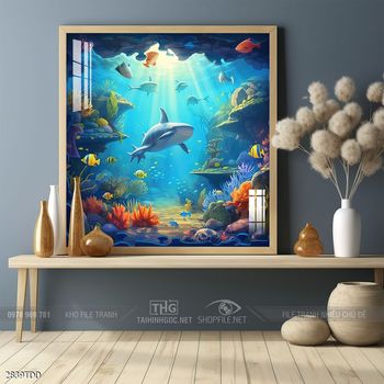 Tranh cá heo đại dương