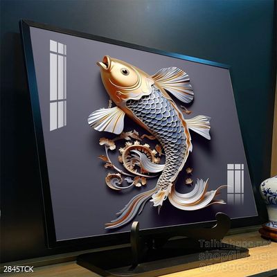 Tranh cá chép hoa sen cực đẹp