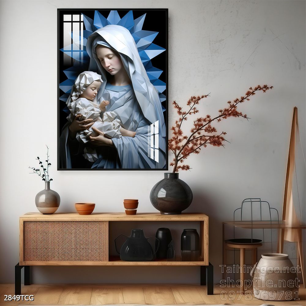 File tranh công giáo decor trang trí tường phòng thờ