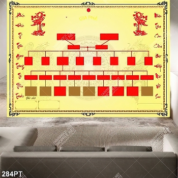 Tranh thờ tổ tiên ông bà file gốc