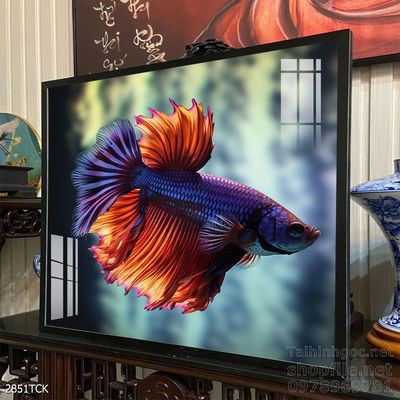 Tranh cá chép hoa sen