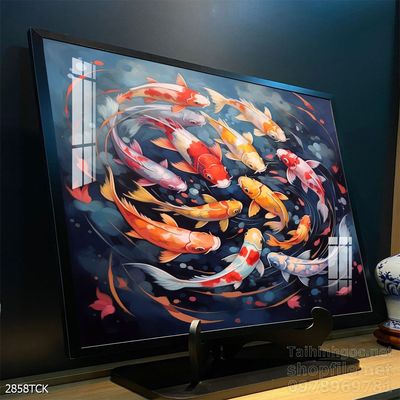 Tranh cá chép hoa sen đẹp mang nhiều ý nghĩa