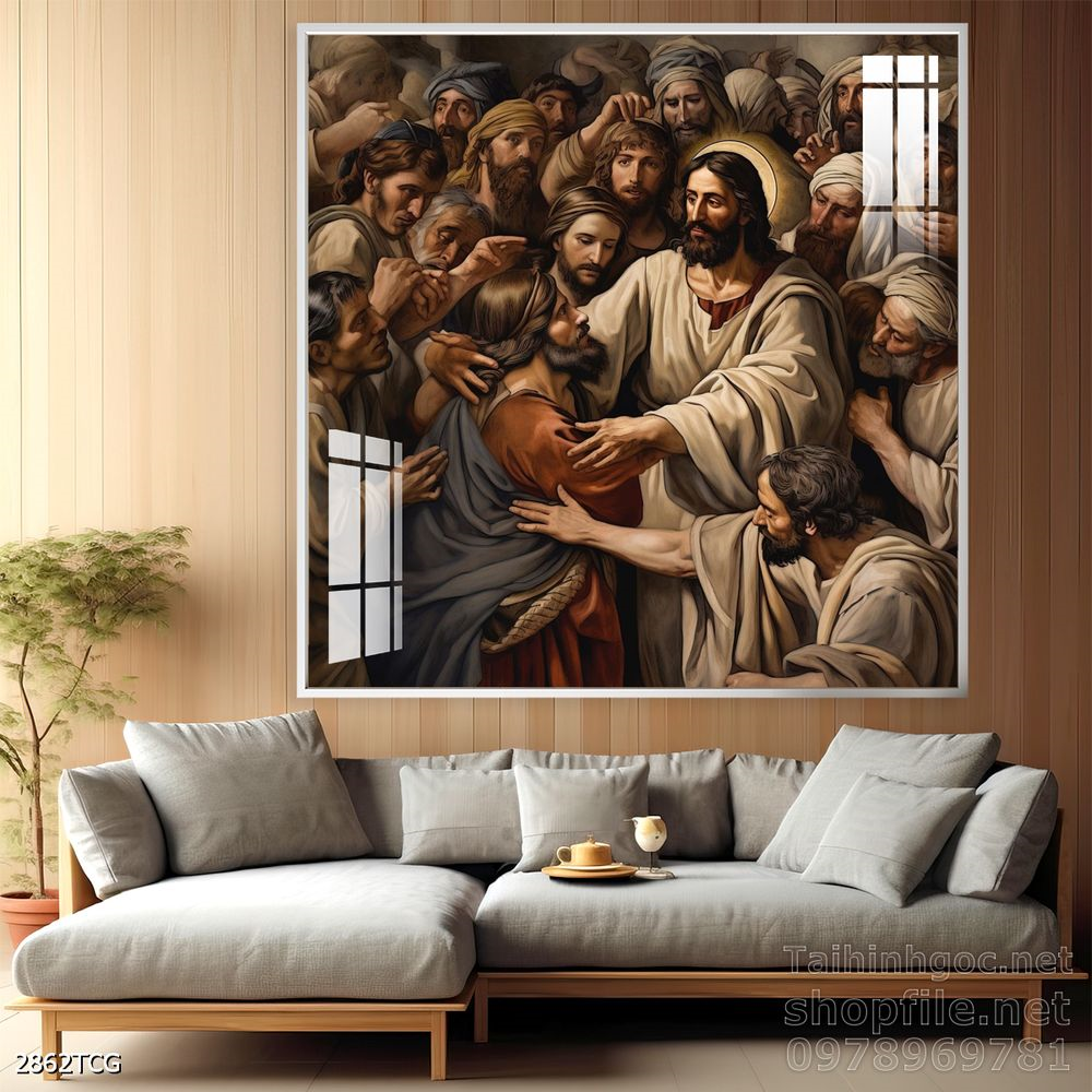 File tranh công giáo decor trang trí tường phòng thờ