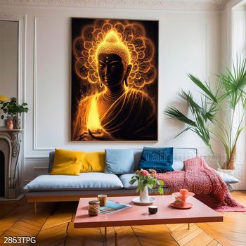 Tranh tranh trí tường phật giáo sang trọng