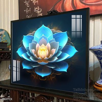 Mẫu tranh decor tường cá chép hoa sen