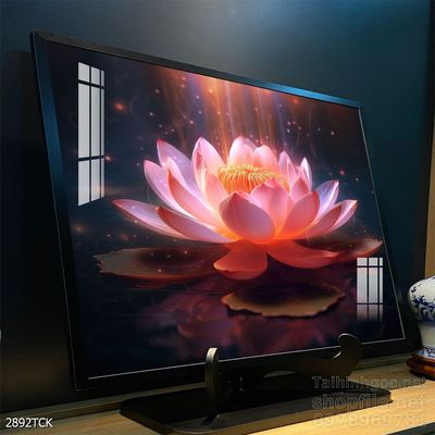 Tranh trang trí phòng khách cá chép hoa sen