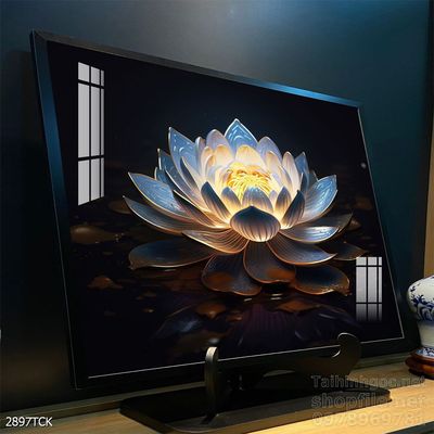 Tranh cá chép hoa sen nghệ thuật hiện đại