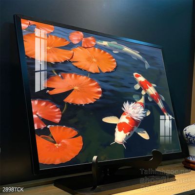 Tranh cá chép hoa sen cực đẹp