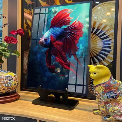 File tranh cá chép hoa sen mẫu mới nhất