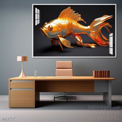 Tranh cá chép hoa sen đẹp mang nhiều ý nghĩa