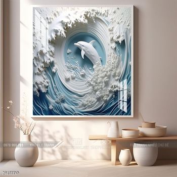 Tranh cá heo đẹp