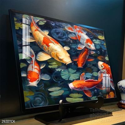 Tranh cá chép hoa sen đẹp mang nhiều ý nghĩa