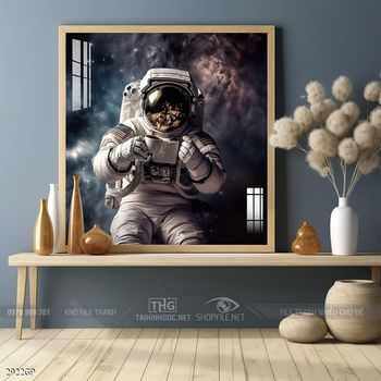 Tranh 3D phi hành gia vũ trụ