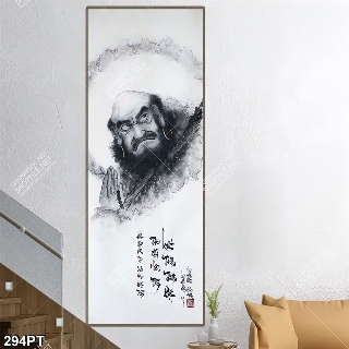 Tranh trang trí tường Đạt Ma Tổ Sư in kính
