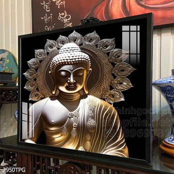 Tranh tranh trí tường phật giáo sang trọng