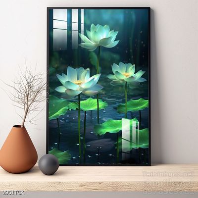 Tranh cá chép hoa sen cực đẹp