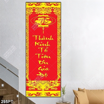 Tranh thư pháp thờ tổ tiên ông bà chất lượng cao