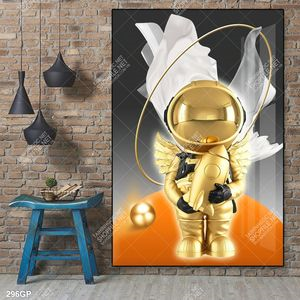 Tranh nghệ thuật phi hành gia trang trí tường nhà