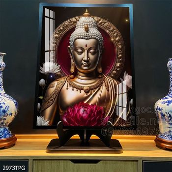Tranh tranh trí tường phật giáo sang trọng